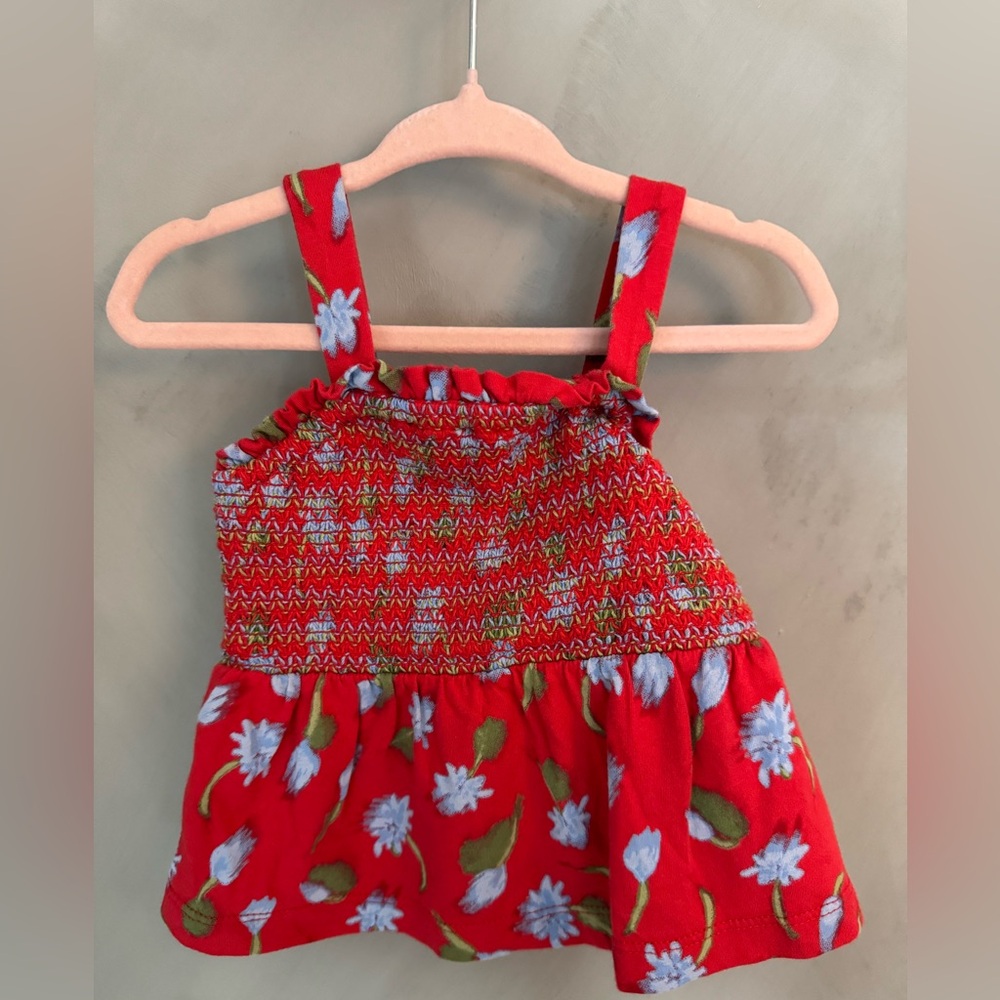 J. Crew Crewcuts Vibrant Red and Blue Skirt Set